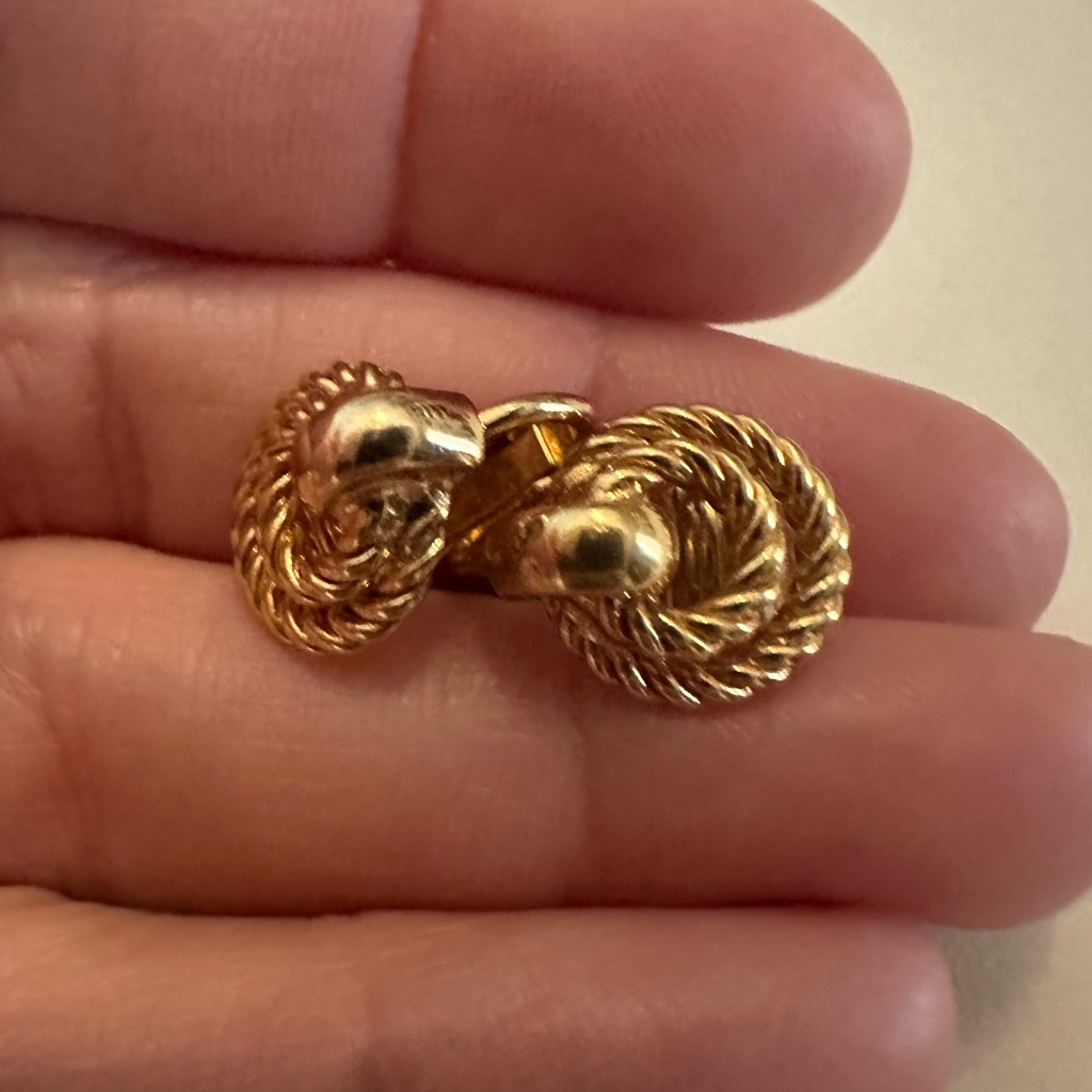 Christian Dior Gold Knot Clip-On Earrings